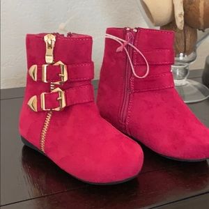 Toddler Girl size 5 Pink Cuff Boots